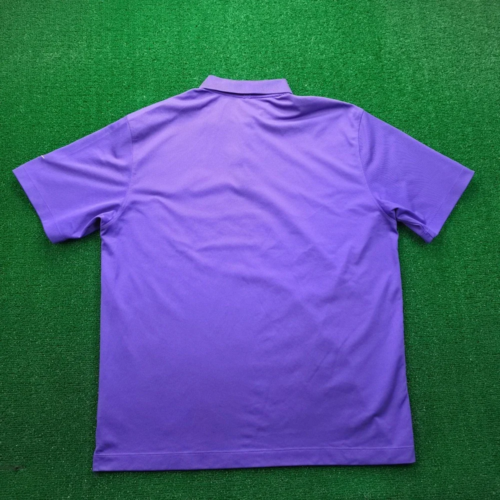 Nike Golf Dri Fit Performance Polo Shirt Mens XL Purple Crescent Farms Golf Club